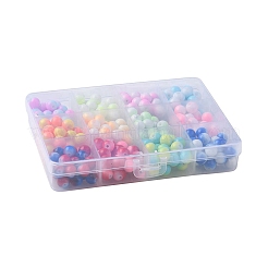 300Pcs 12 Colors Two-tone Baking Paint Glass Beads&nbsp;DGLA-YW0001-06