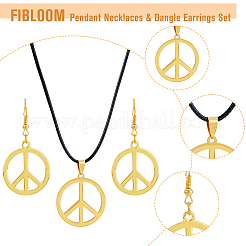 Peace Sign Jewelry Set&nbsp;SJEW-FI0001-23