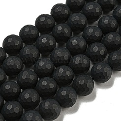 Natural Black Onyx Beads Strands&nbsp;G-D710-8mm-06