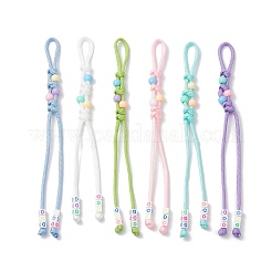 6Pcs 7 Inner Cores Polyester & Spandex Cord Ropes Pendant Decorations&nbsp;HJEW-JM03852