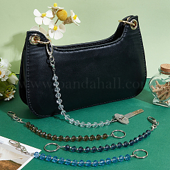 4Pcs Alloy & Acrylic & Glass Keychain&nbsp;KEYC-NB00023