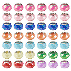 50Pcs Opaque Acrylic European Beads&nbsp;GPDL-TAD0001-01