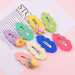 Cute Cream Color Leaf Shape Alloy Snap Hair Clips&nbsp;OHAR-PW0003-094