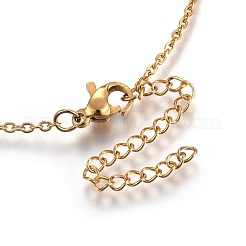 Brass Micro Pave Cubic Zirconia Initial Pendant Necklaces&nbsp;NJEW-O108-03G