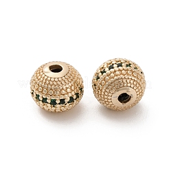 Brass Micro Pave Cubic Zirconia Beads&nbsp;KK-C071-08G