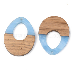 Opaque Resin & Walnut Wood Pendants&nbsp;RESI-S389-014A-C01