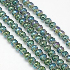 Electroplate Crystal Glass Round Beads Strands&nbsp;LS-EGLA-F037-6mm-A04