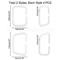 8 Pcs 2 Styles Aluminum Bag Handle&nbsp;FIND-PH0001-09