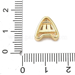 Brass Micro Pave Clear Cubic Zirconia Initial Multi-Strand Links&nbsp;KK-D426-18G
