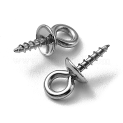 304 Stainless Steel Screw Eye Pin Peg Bails&nbsp;STAS-YW0001-45