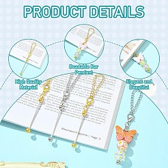 10Pcs 2 Colors Zinc Alloy Beadable Bar Pendant Decorations for DIY Crafts Jewelry Making&nbsp;AJEW-CJ0001-50