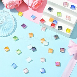 240Pcs 12 Colors Rainbow Iridescent Glass Cabochons&nbsp;DIY-CJ0003-10