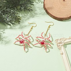 Halloween Spider Dangle Earrings&nbsp;EJEW-MZ00098