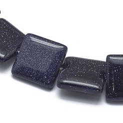 Synthetic Blue Goldstone Beads Strands&nbsp;G-G793-16A-02