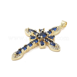 Real 18K Gold Plated Brass Micro Pave Cubic Zirconia Pendants&nbsp;KK-A209-34G
