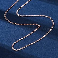 Brass Oval Link Chain Necklaces for Women&nbsp;NJEW-D302-10RG