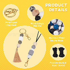 DIY Beaded Keychain Bracelet Making Kit&nbsp;DIY-TA0004-23