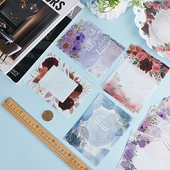 4 Sets 4 Styles Floral Translucent Scrapbook Paper Pads&nbsp;SCRA-GF0001-08