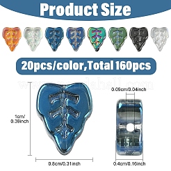 160Pcs 8 Colors Electroplate Glass Beads&nbsp;EGLA-YW0005-67