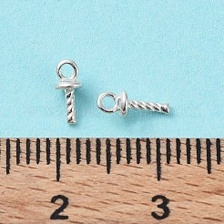 925 Sterling Silver Cup Pearl Peg Bails Pin Pendants&nbsp;STER-F053-01S