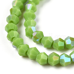 Opaque Solid Color Electroplate Glass Beads Strands&nbsp;EGLA-A039-P2mm-L21