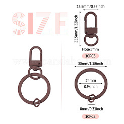 10Pcs Zinc Alloy Baking Paint Swivel Snap Hooks Clasps&nbsp;FIND-TADJ0001-27G