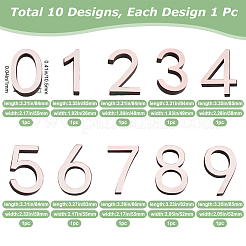 10Pcs 10 Style Acrylic Mirror Wall Stickers&nbsp;AJEW-CN0001-55