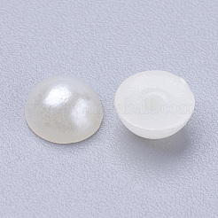 12MM Creamy White Dome Half Round Acrylic Imitated Pearl Cabochons Fit Phone Decoration&nbsp;X-OACR-H001-1