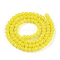 Baking Paint Opaque Glass Beads Strands&nbsp;GLAA-T032-P4mm-16
