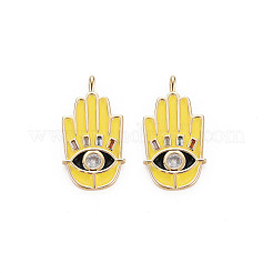 Brass Enamel Pendants&nbsp;KK-S356-672-NF