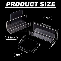 8 Bags Acrylic Record Album Display Stands&nbsp;ODIS-PH0001-97
