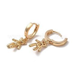 Brass Dangle Hoop Earrings&nbsp;EJEW-M238-75KCG