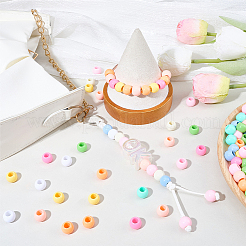 300Pcs 10 Colors Opaque Acrylic Beads&nbsp;SACR-SP0001-53B