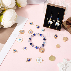 32Pcs 8 Styles Alloy Enamel Pendants&nbsp;ENAM-SC0006-66