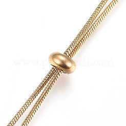 Adjustable 304 Stainless Steel Lariat Necklaces&nbsp;NJEW-Z005-03G