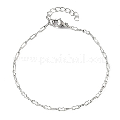 304 Stainless Steel Paperpclip Chains Bracelets for Women&nbsp;BJEW-U043-01P