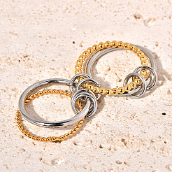 Twist 304 Stainless Steel Finger Rings for Women&nbsp;WG52099-01