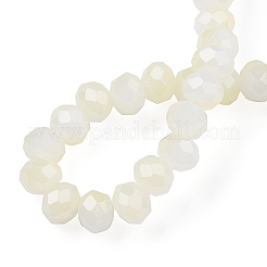 Two-Tone Imitation Jade Glass Beads Strands&nbsp;GLAA-T033-01B-01