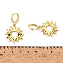 Sun Brass Hoop Earrings&nbsp;EJEW-H180-30D-G