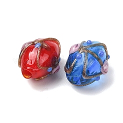 Handmade Gold Snad Lampwork Beads&nbsp;LAMP-K048-01