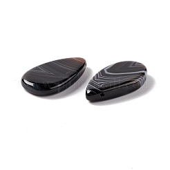 Natural Dyed & Heated Black Agate Pendants&nbsp;G-B030-13