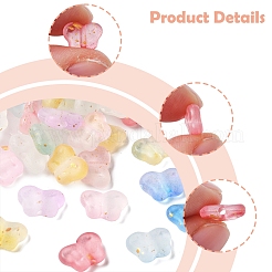 200Pcs Gradient Color Transparent Acrylic Beads&nbsp;MACR-FS0002-02