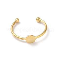 Adjustable 304 Stainless Steel Finger Rings Components&nbsp;STAS-K278-04A-G