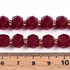 Lab Grown Red Corundum Beads Strands&nbsp;G-T140-10-01