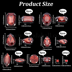 156Pcs 7 Styles Sew on Rhinestone&nbsp;DIY-SP0007-30E