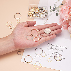 64Pcs 8 Styles 304 Stainless Steel Linking Ring&nbsp;STAS-CD0001-19