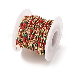 Brass Enamel Chain&nbsp;KK-CBA3B44-11G
