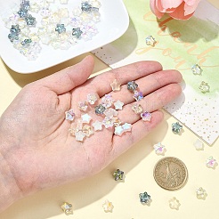 90Pcs 6 Styles Transparent Glass Beads&nbsp;GLAA-YW0003-63