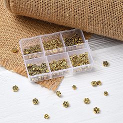 120Pcs 6 Styles Tibetan Style Alloy Beads&nbsp;TIBEB-YW0001-30