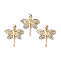 Rack Plating Brass Micro Pave Clear Cubic Zirconia Pendants&nbsp;KK-H434-44G